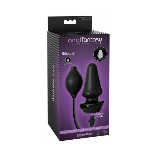 Pipedream Anal Fantasy Elite Collection Inflatable Silicone Anal Plug Black 
