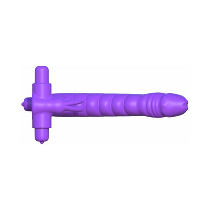 Pipedream Fantasy C-Ringz Double Penetrator Vibrating Rabbit Dual Entry Cockring Purple4