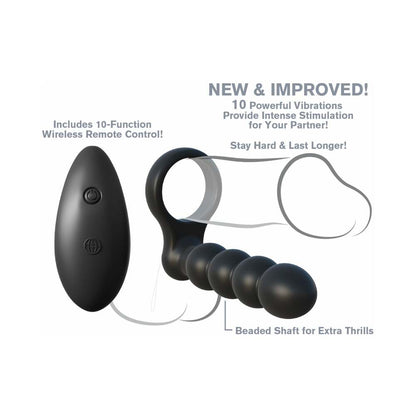 Pipedream Fantasy C-Ringz Remote Control Double Penetrator Vibrating Cockring Black10