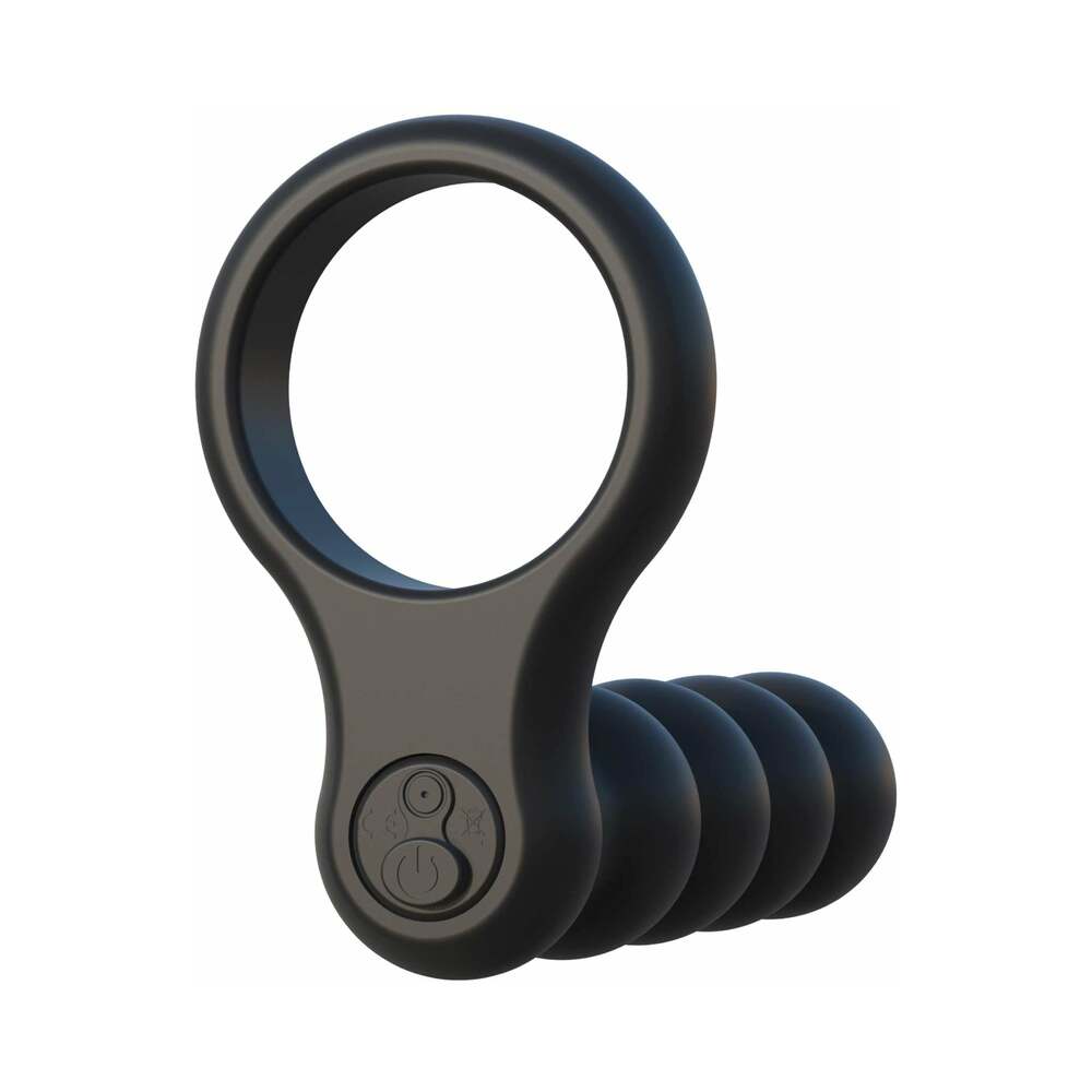 Pipedream Fantasy C-Ringz Remote Control Double Penetrator Vibrating Cockring Black2