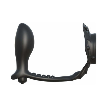 Pipedream Fantasy C-Ringz Rock Hard Ass-Gasm Vibrating Silicone Cockring With Anal Plug Black2