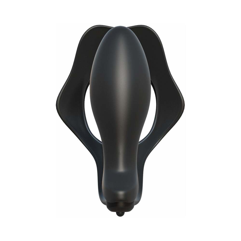 Pipedream Fantasy C-Ringz Rock Hard Ass-Gasm Vibrating Silicone Cockring With Anal Plug Black4