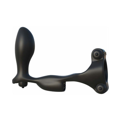 Pipedream Fantasy C-Ringz Ultimate Ass-Gasm Vibrating Silicone Cockring With Anal Plug Black3