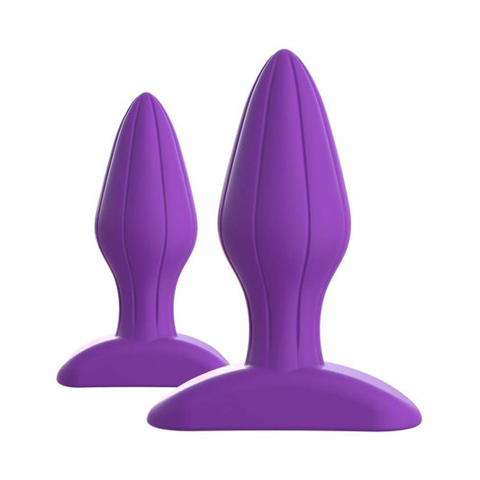 Pipedream Fantasy For Her 2-Piece Silicone Her Designer Love Plug Set Purple1