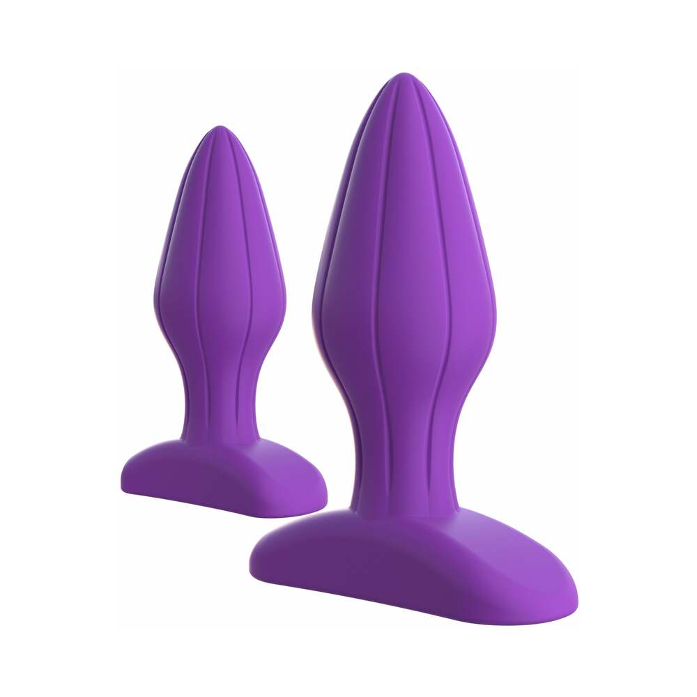 Pipedream Fantasy For Her 2-Piece Silicone Her Designer Love Plug Set Purple2