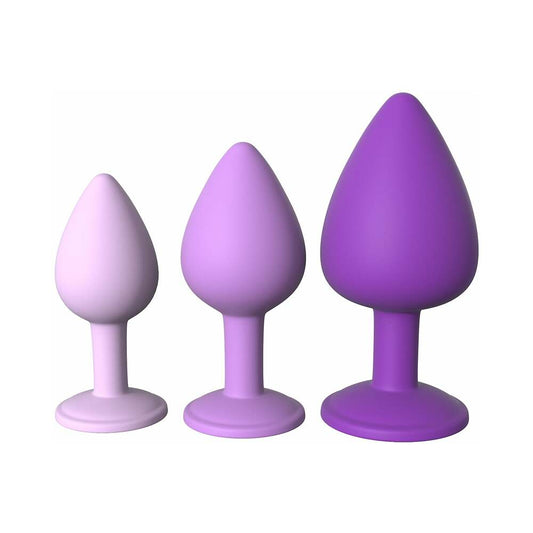 Pipedream Fantasy For Her 3-Piece Silicone Her Little Gems Trainer Plug Set Purple1