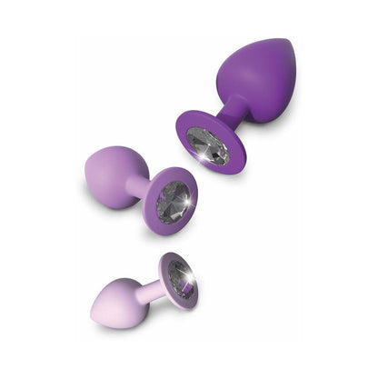 Pipedream Fantasy For Her 3-Piece Silicone Her Little Gems Trainer Plug Set Purple3