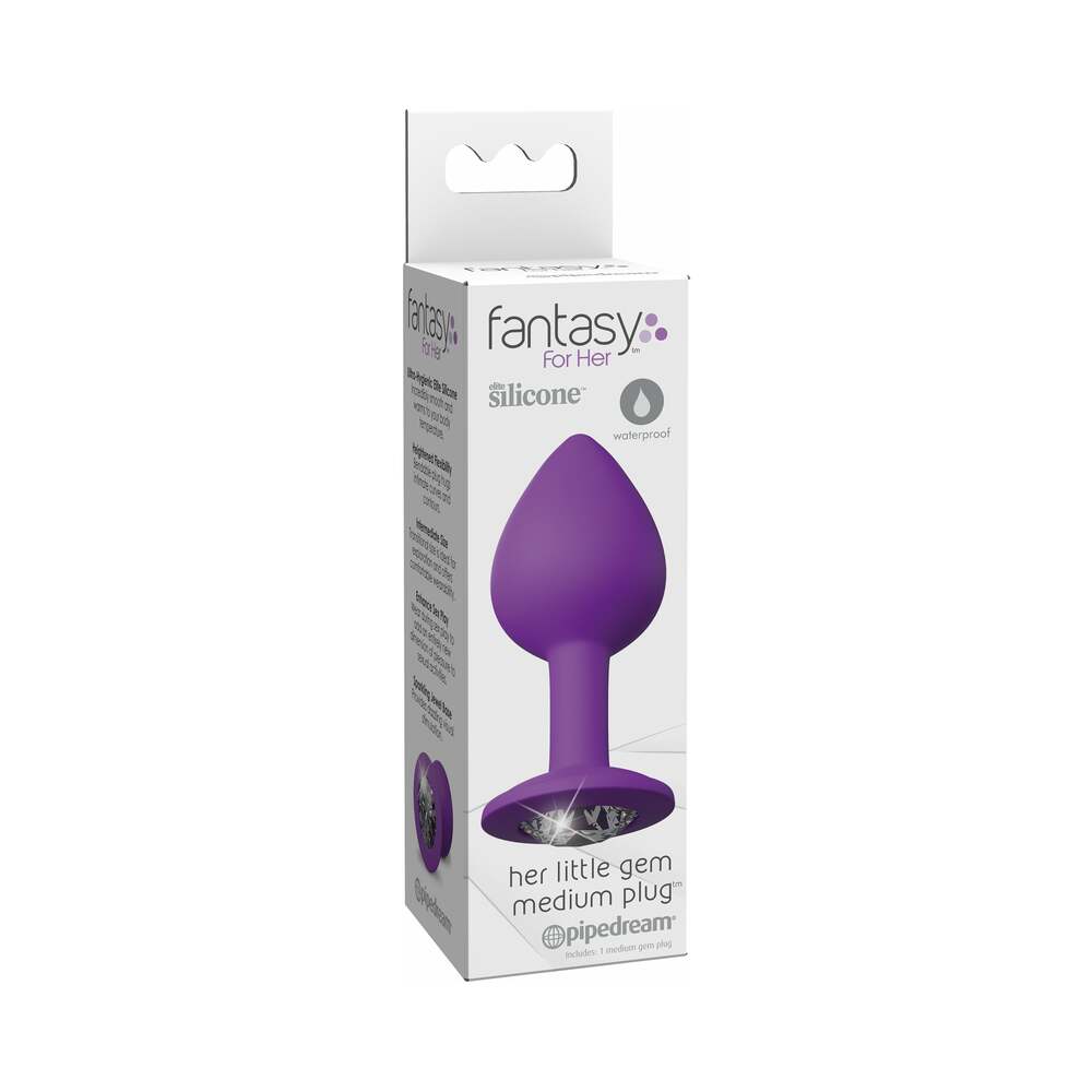 Pipedream Fantasy For Her Silicone Her Little Gem Medium Plug Purple 
