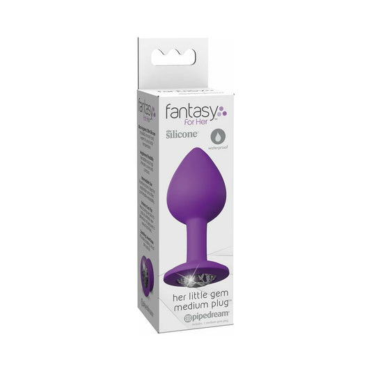 Pipedream Fantasy For Her Silicone Her Little Gem Medium Plug Purple 