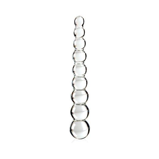Pipedream Icicles No. 2 Beaded 8.5 in. Glass Dildo Clear 1