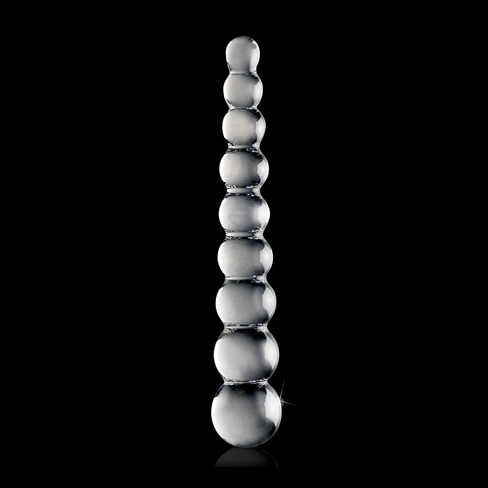Pipedream Icicles No. 2 Beaded 8.5 in. Glass Dildo Clear 2