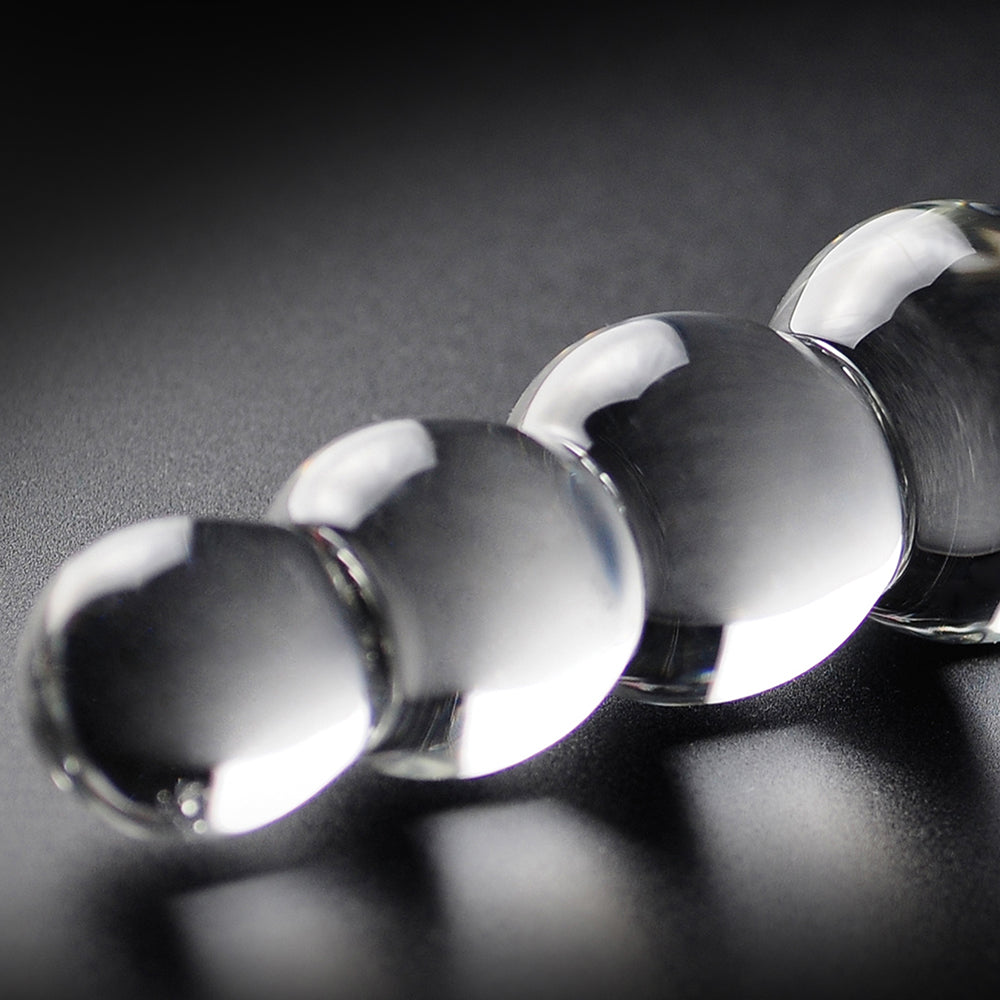 Pipedream Icicles No. 2 Beaded 8.5 in. Glass Dildo Clear 3