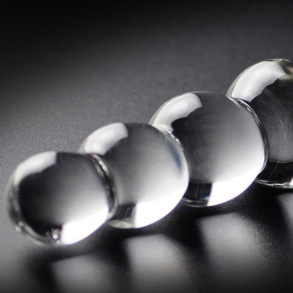 Pipedream Icicles No. 2 Beaded 8.5 in. Glass Dildo Clear 3