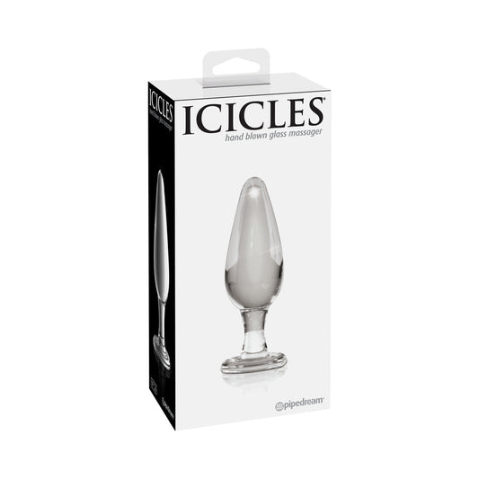 Pipedream Icicles No. 26 Glass Anal Plug 4.5 in. Clear 