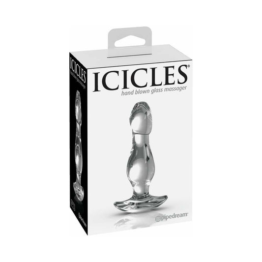 Pipedream Icicles No. 72 Glass Anal Plug Clear 