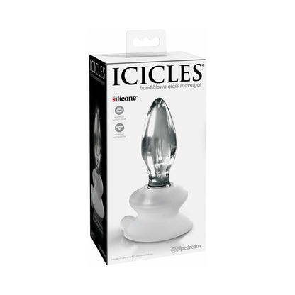 Pipedream Icicles No. 91 Glass Anal Plug With Suction Cup Clear 