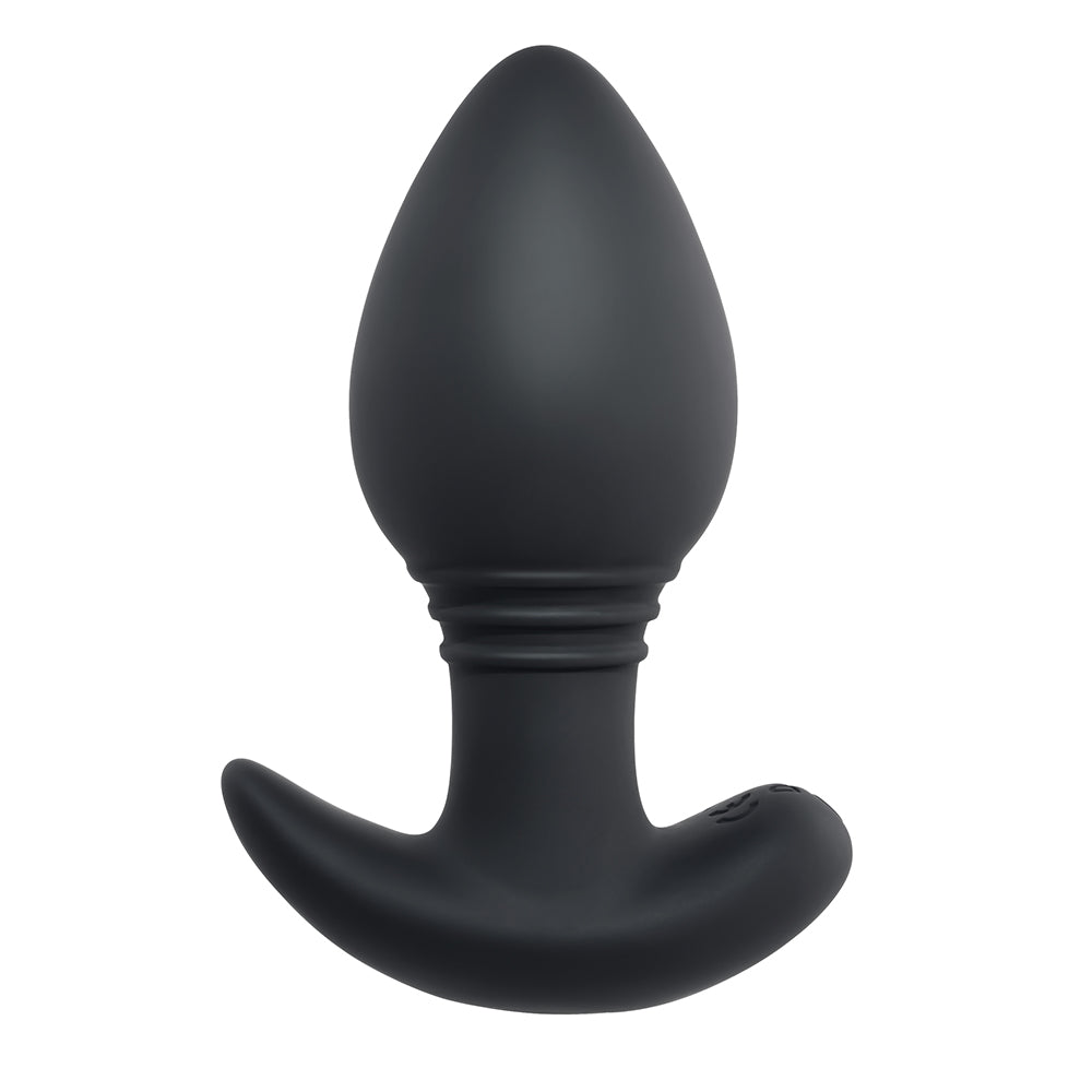 Playboy Plug & Play Rechargeable Remote Controlled Vibrating Silicone Anal Plug Navy 1