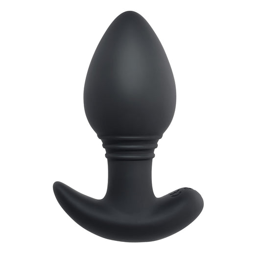 Playboy Plug & Play Rechargeable Remote Controlled Vibrating Silicone Anal Plug Navy 1