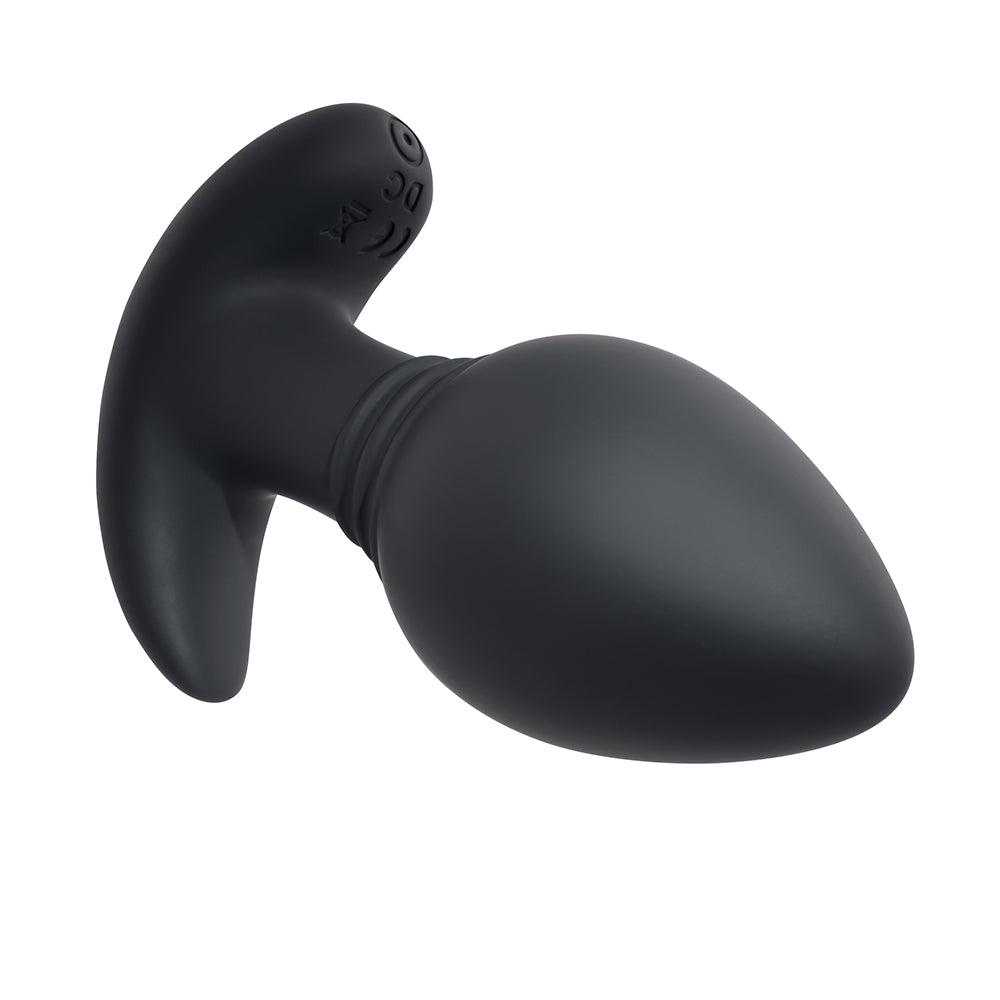 Playboy Plug & Play Rechargeable Remote Controlled Vibrating Silicone Anal Plug Navy 5