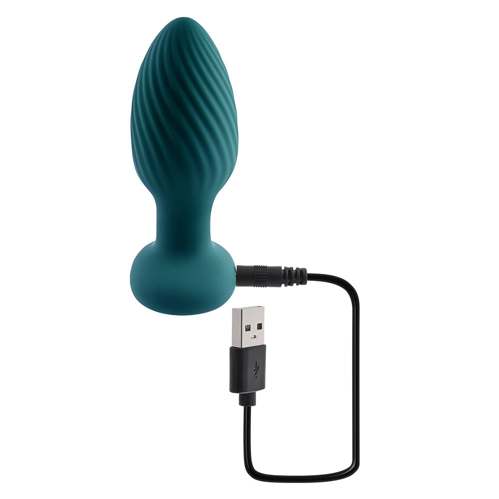 Playboy Spinning Tail Teaser Vibrating Rotating Anal Plug Salute 5