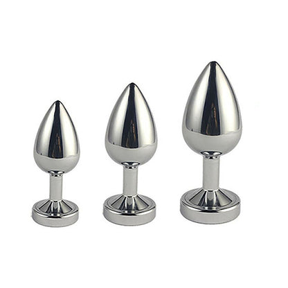Ple'sur 3-Setting LED Light-Up Metal Anal Plug Small 5