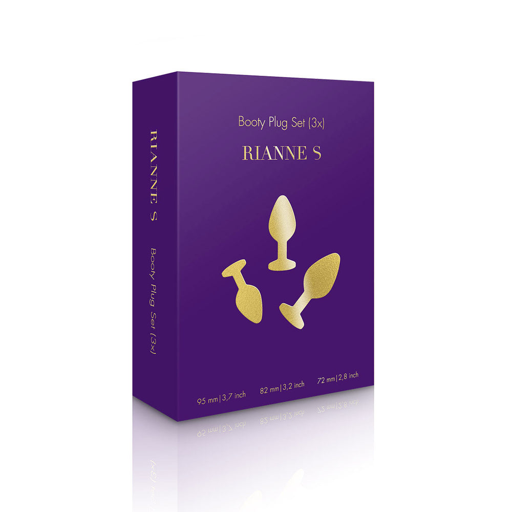 Rianne S 2-Piece Booty Plug Luxury Set Gold 1