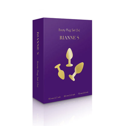 Rianne S 2-Piece Booty Plug Luxury Set Gold 1