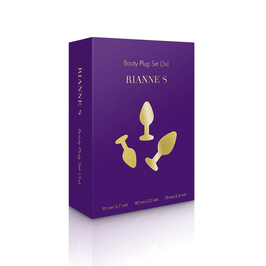 Rianne S 2-Piece Booty Plug Luxury Set Gold 1