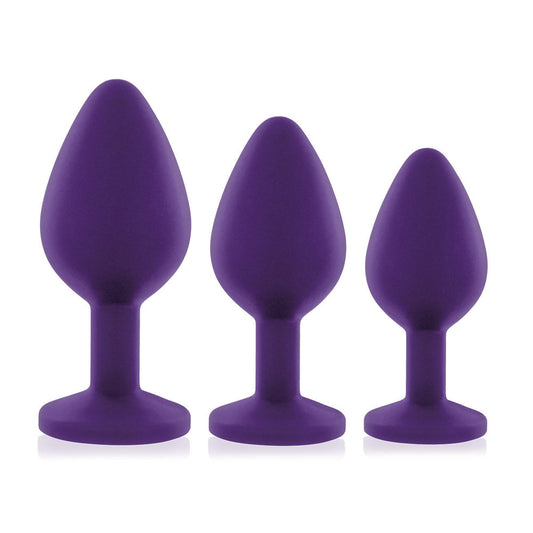 Rianne S 3-Piece Booty Plug Set Purple 