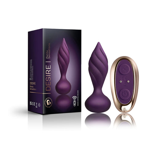 Rocks Off Petite Sensations Desire Vibrating Plug Purple 