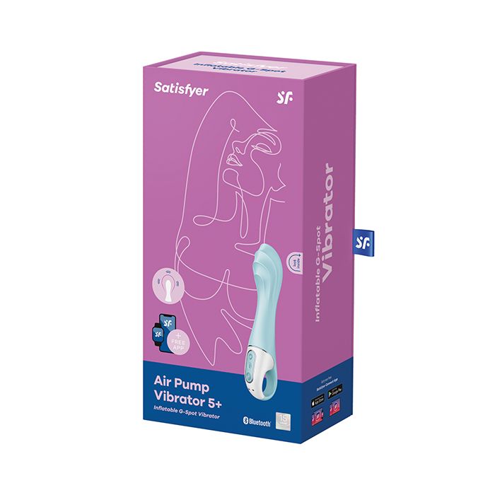 Satisfyer Air Pump Vibrator 5+ - Blue 4