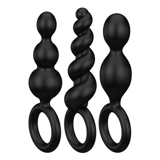 Satisfyer Booty Call Plugs - Set of 3 Black 