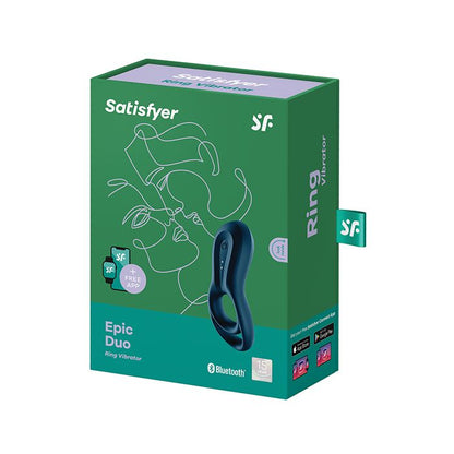 Satisfyer Epic Duo Ring Vibrator - Dark Blue 4