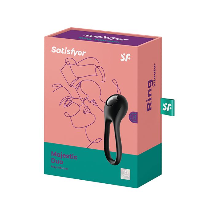 Satisfyer Majestic Duo Ring Vibrator - Black 4