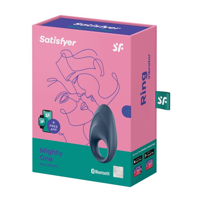 Satisfyer Mighty One Ring w/App - Blue 4