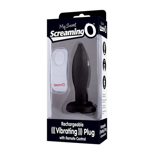 Screaming O My Secret Remote Vibrating Plug - Black 