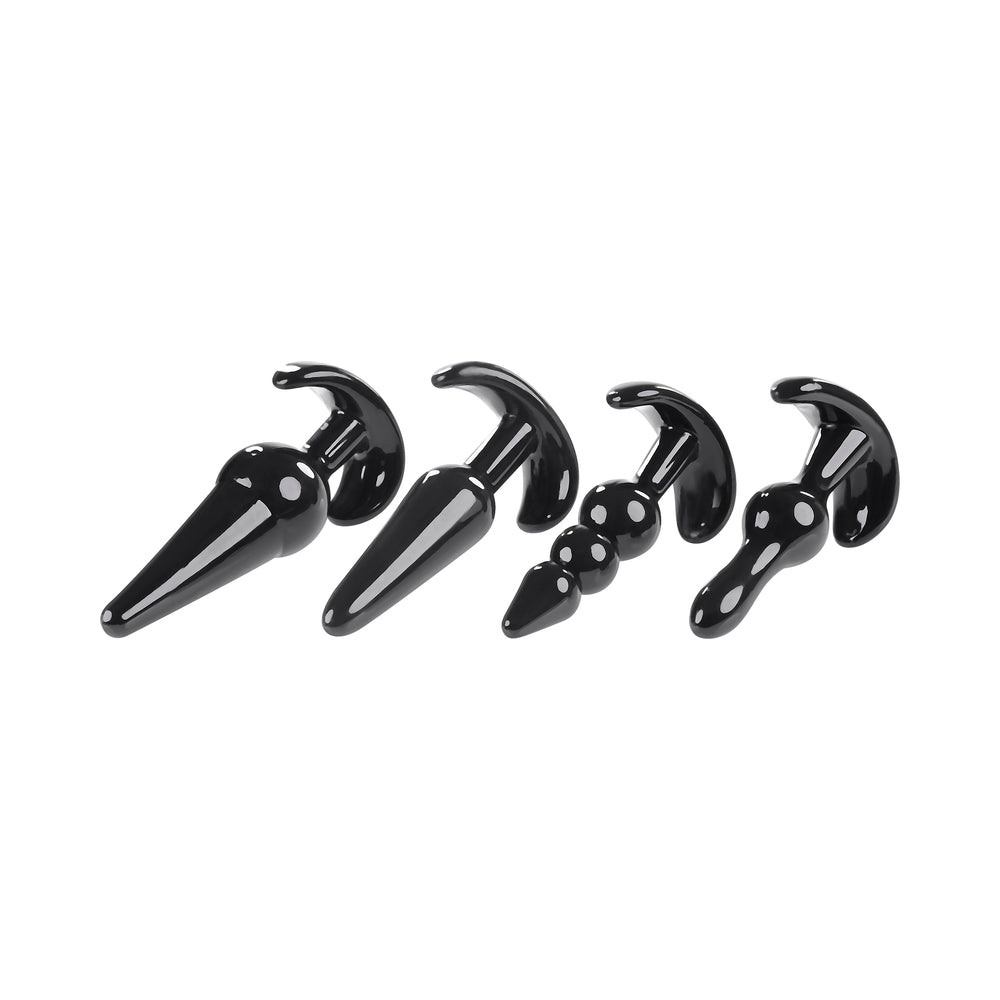 Selopa Intro To Plugs 4-Piece Anal Plug Set Black 3