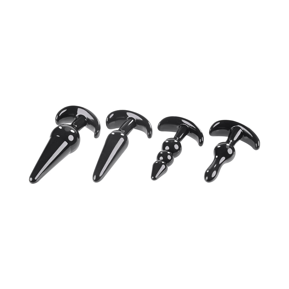 Selopa Intro To Plugs 4-Piece Anal Plug Set Black 4