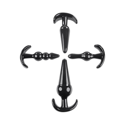 Selopa Intro To Plugs 4-Piece Anal Plug Set Black 6