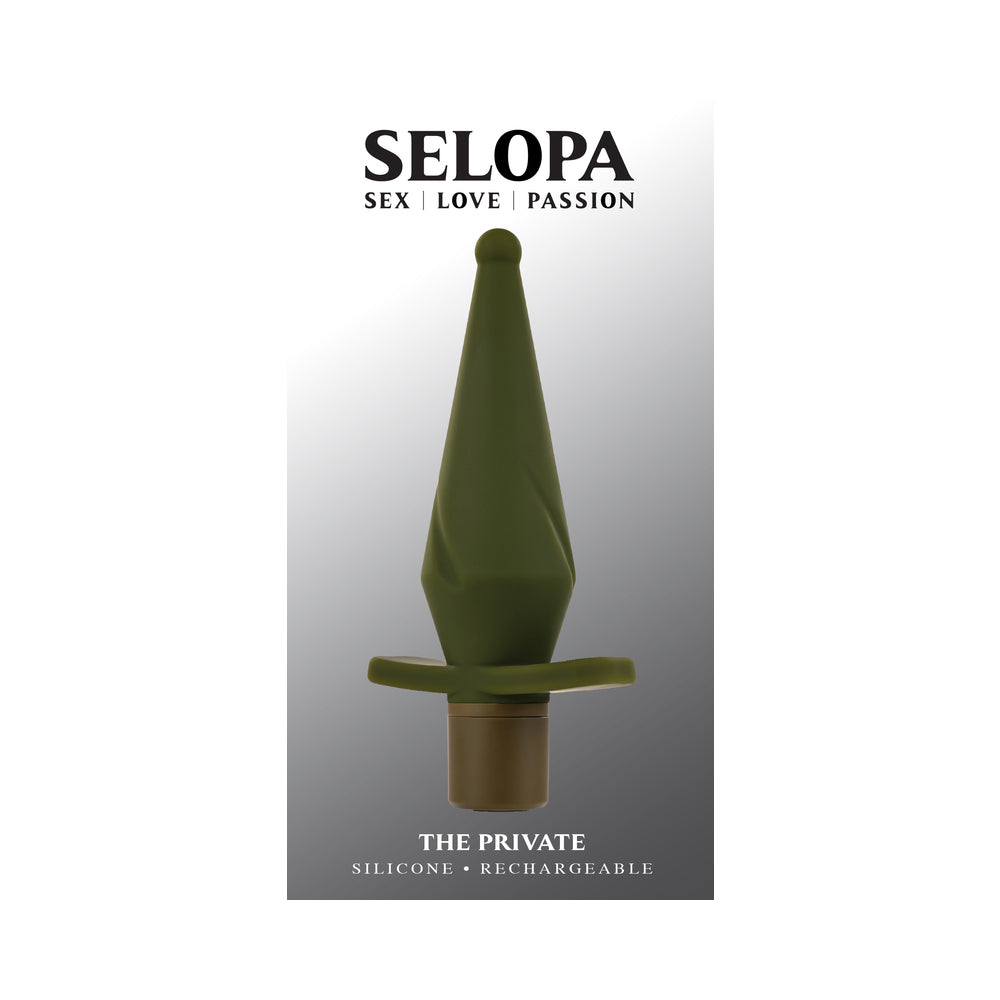Selopa The Private Rechargeable Butt Plug Silicone Green 8