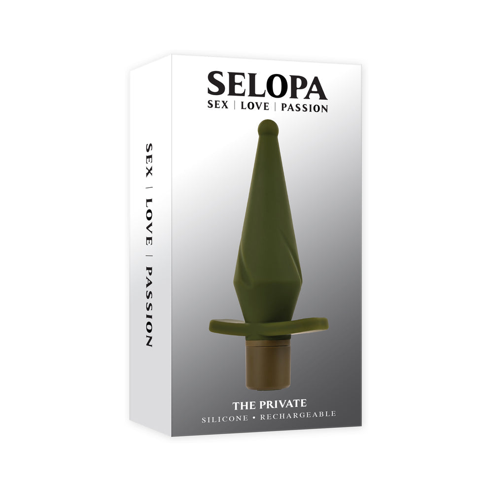 Selopa The Private Rechargeable Butt Plug Silicone Green 