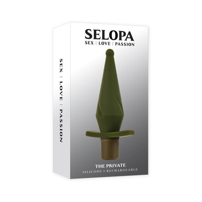 Selopa The Private Rechargeable Butt Plug Silicone Green 