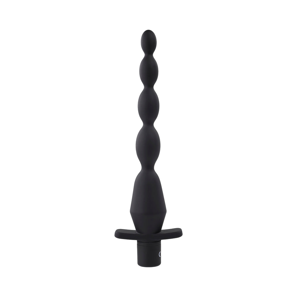 Selopa Vibrating Butt Beads Rechargeable Anal Silicone Black 1
