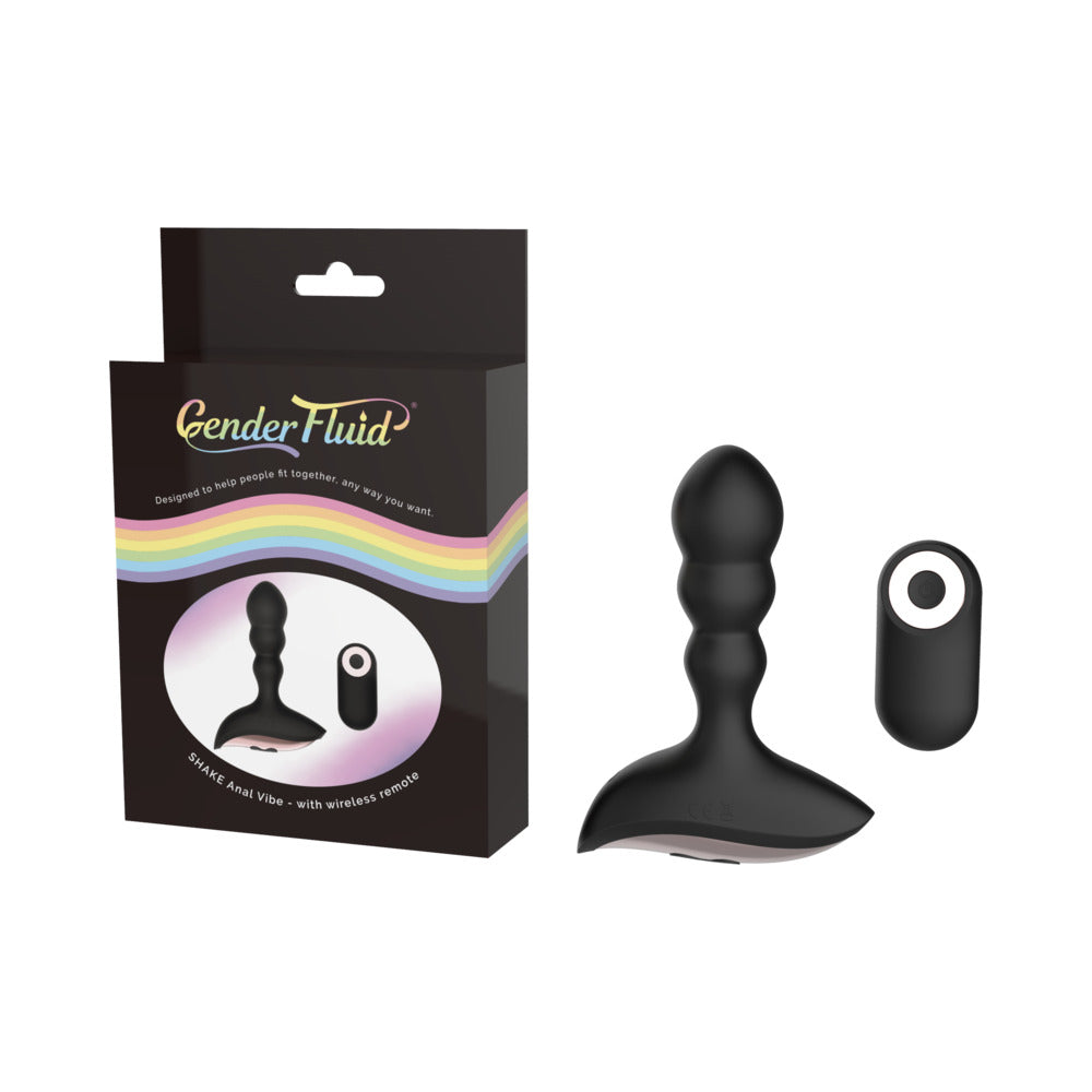 Shibari Gender Fluid Shake Rechargeable Remote-Controlled Silicone Anal Vibrator Black11