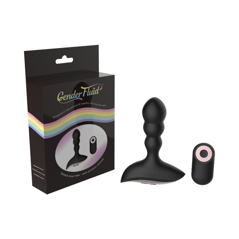 Shibari Gender Fluid Shake Rechargeable Remote-Controlled Silicone Anal Vibrator Black12