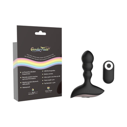 Shibari Gender Fluid Shake Rechargeable Remote-Controlled Silicone Anal Vibrator Black9
