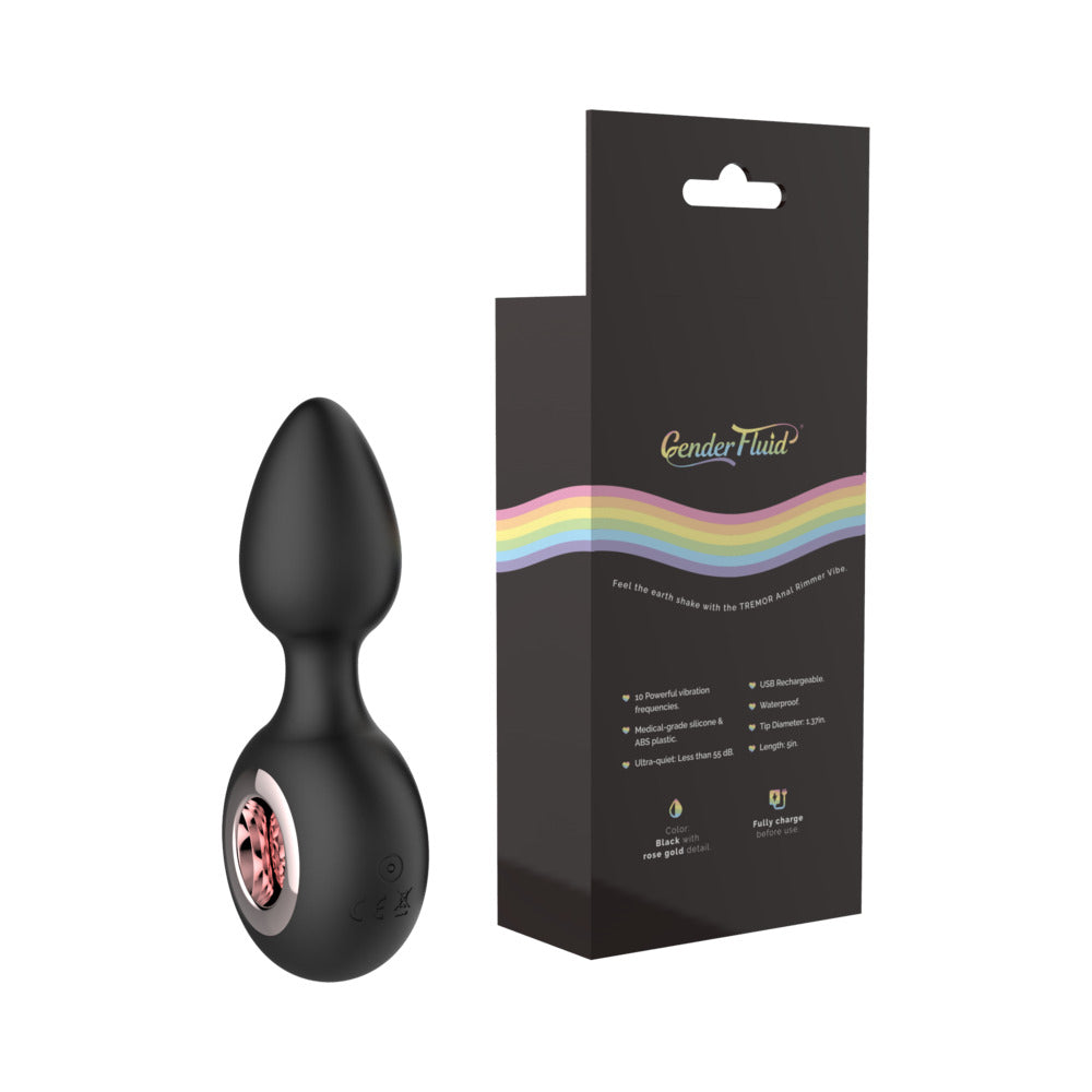 Shibari Gender Fluid Tremor Rechargeable Silicone Anal Rimmer Vibrating Plug Black6