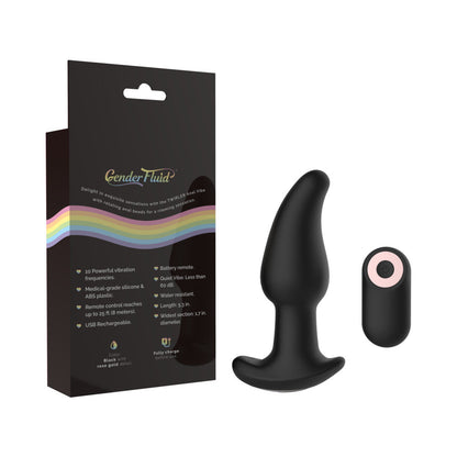 Shibari Gender Fluid Twirler Anal Vibe With Remote Silicone Black6