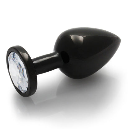 Shots Ouch! Round Gem Butt Plug Medium Gunmetal/Diamond 2