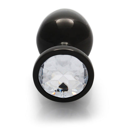 Shots Ouch! Round Gem Butt Plug Medium Gunmetal/Diamond 4